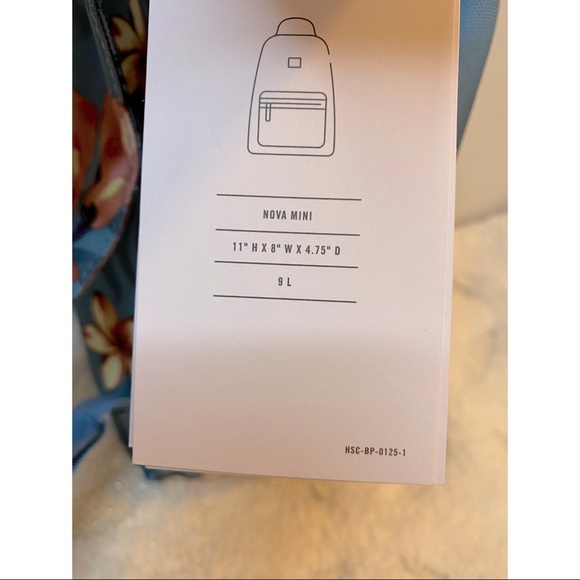Herschel Nova Mini Summer Floral Blue Backpack - Picture 3 of 4